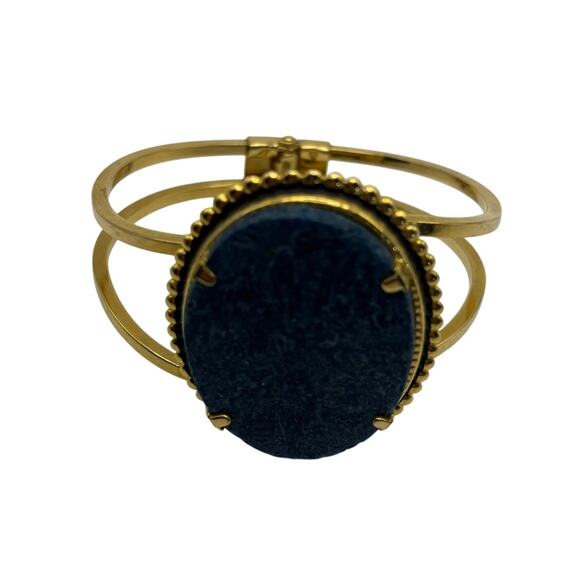 Unbranded Jewelry - Blue  Faux Stone and Gold Cuff Bracelet